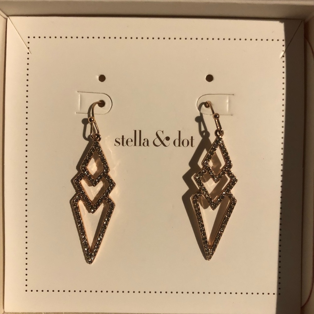 Stella & Dot Pave Spear Earrings